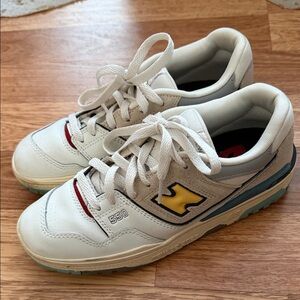 New Balance 550 off  White and Yellow Sneakers